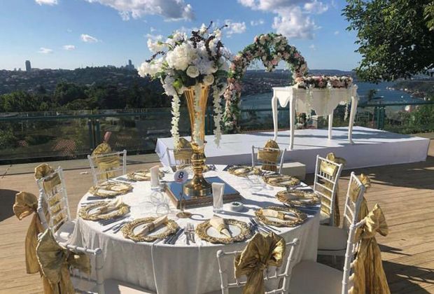 Düğün organizasyonu gold konsept