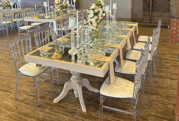 Lüks aynalı davet masası kiralama